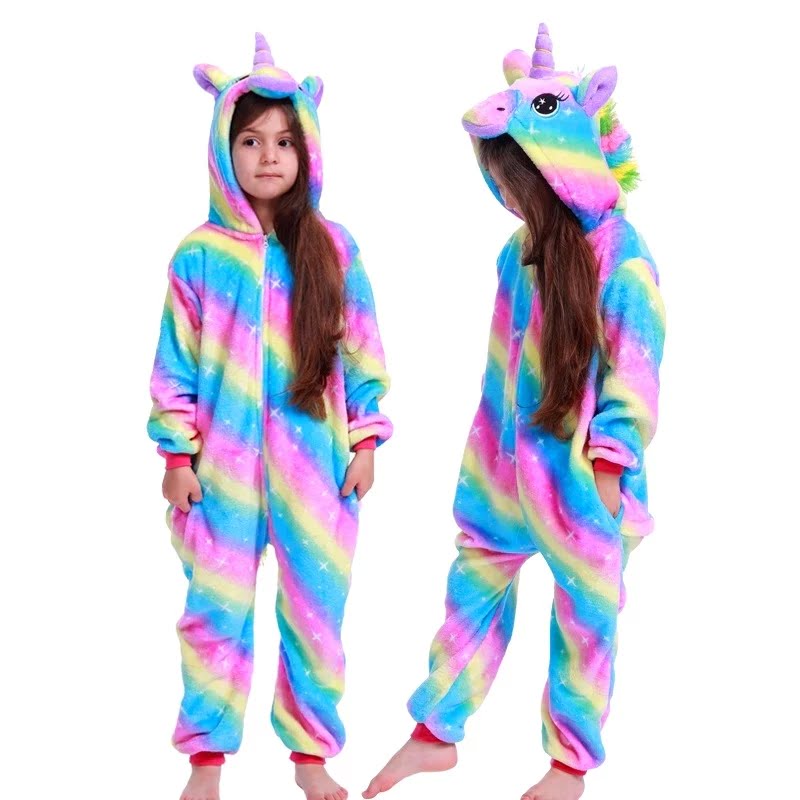 Unicorn Kigurumi Jumpsuits Multicolor - Elite Kids
