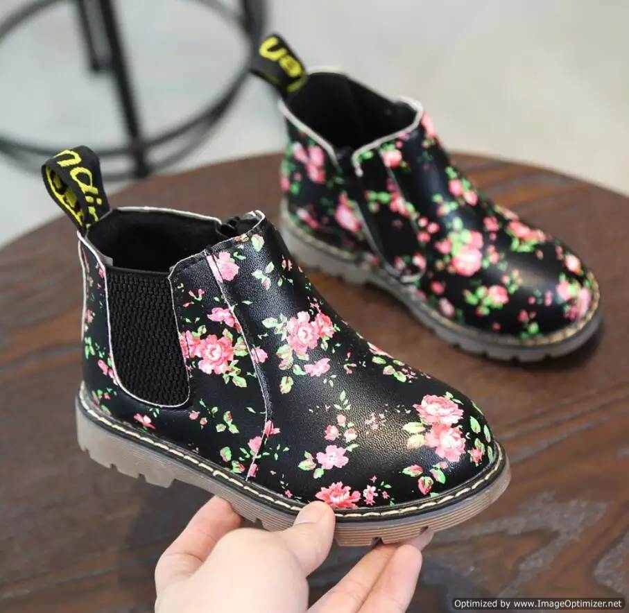 Fashion Printed PU Leather Shoes - Elite Kids