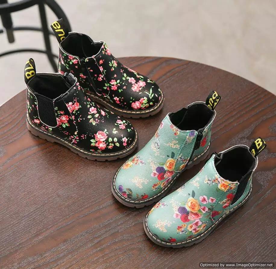 Fashion Printed PU Leather Shoes - Elite Kids