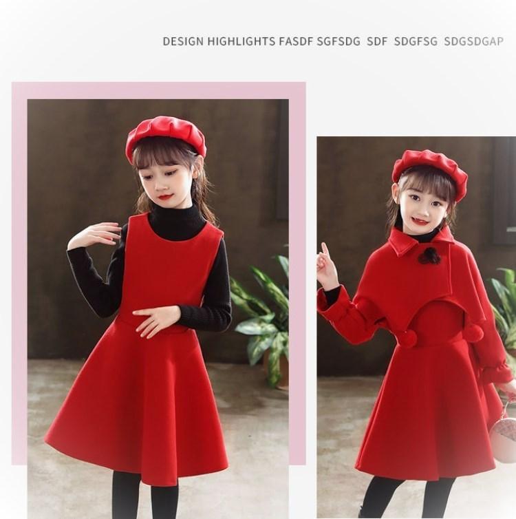 Girls Dresses Winter Wear 2023 New Style Children's Plush Cake Skirt G –  Lee Nhi Boutique