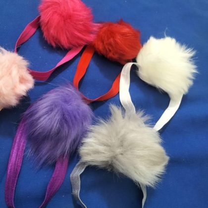 Fur head band for girls