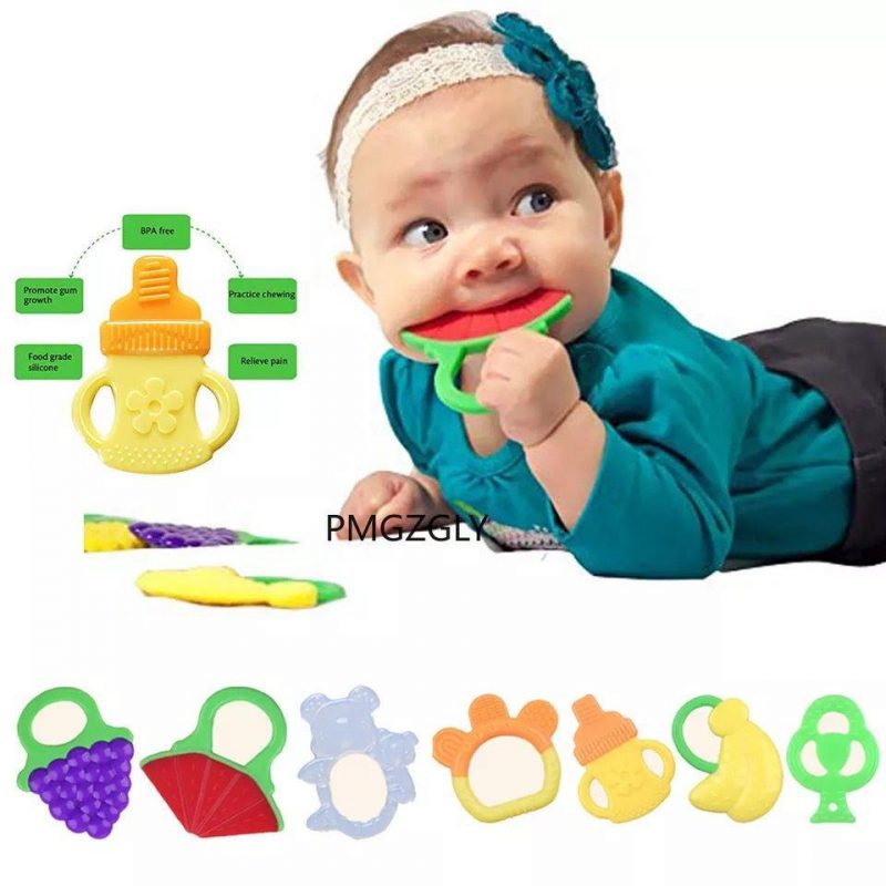 Safety bittin rubber teethers silicon for new born baby - Image 8