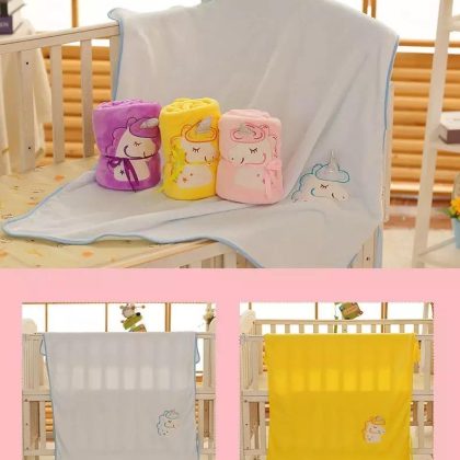Unicorn print sofa blanket for baby 80cm*95cm lenght