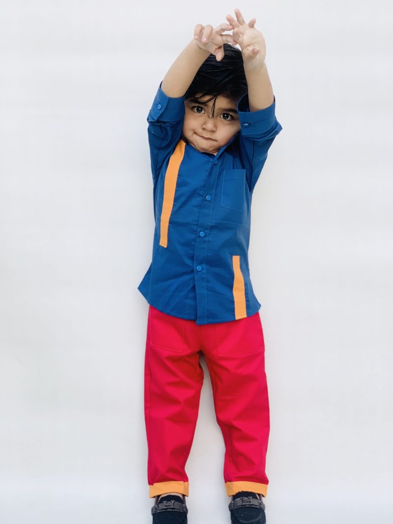 Casual style cotton shirts and pents full sleeves dress for girls and boys - Image 7
