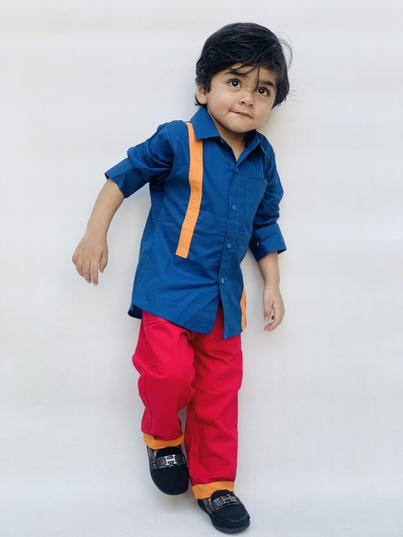 Casual style cotton shirts and pents full sleeves dress for girls and boys - Image 8
