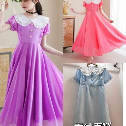 Summer frock threes a charm button frock for girls
