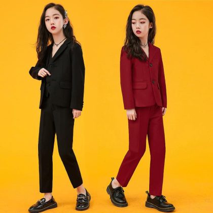 2 pcs formal style coat with pant for boys and girls